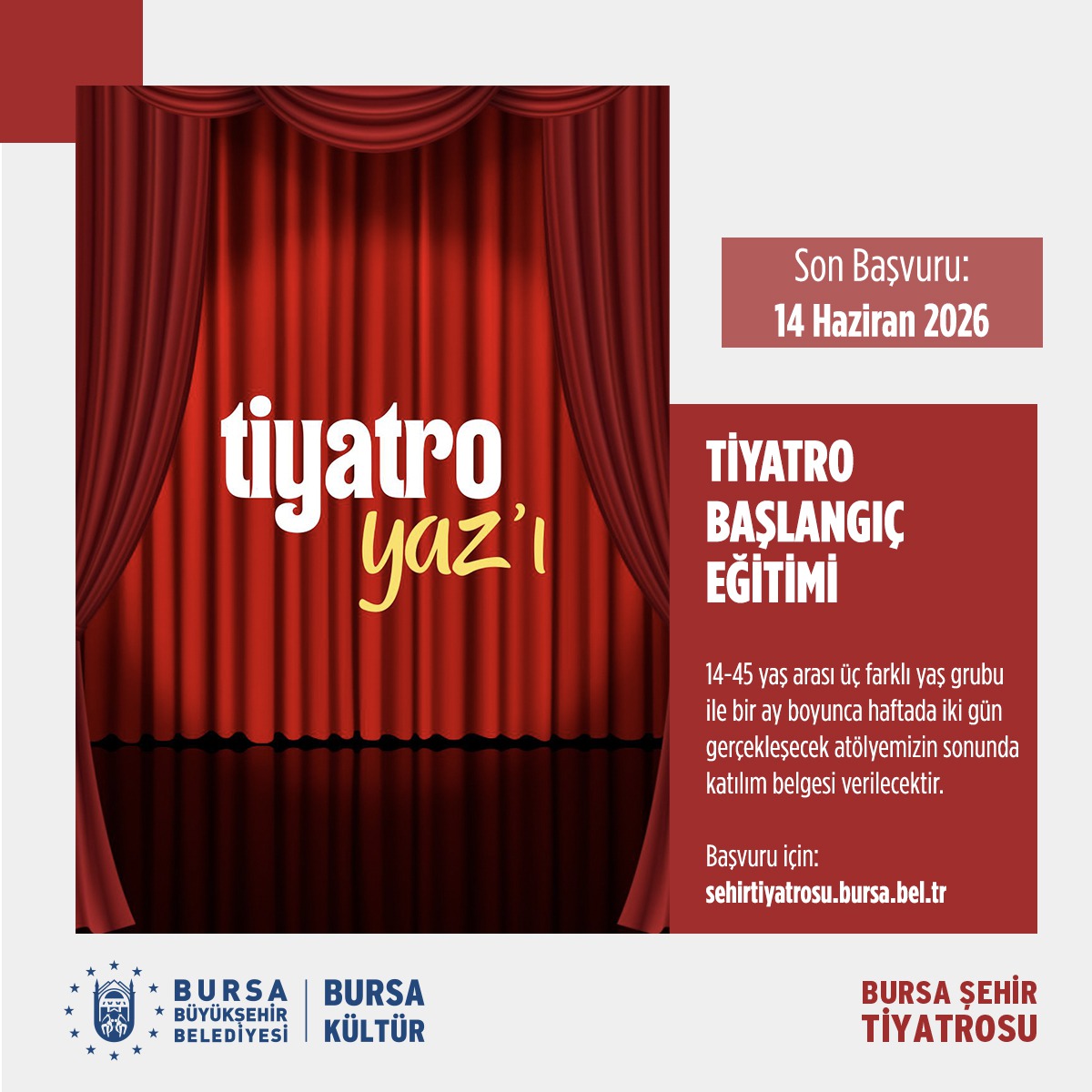 Tiyatro Yaz'ı - Tiyatro Başlangıç Eğitimi